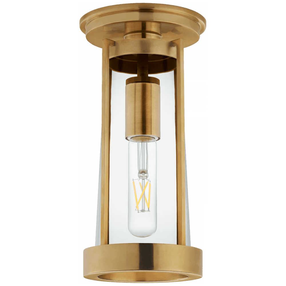 Visual Comfort Signature Calix Flush Mount Hand-Rubbed Antique Brass