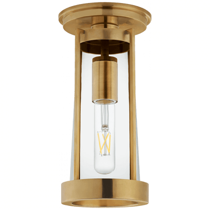 Visual Comfort Signature Calix Flush Mount Hand-Rubbed Antique Brass