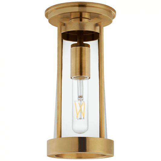 Visual Comfort Signature Calix Flush Mount Hand-Rubbed Antique Brass
