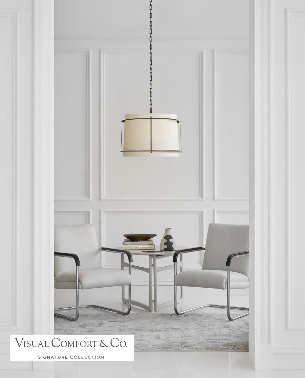 Visual Comfort & Co. Signature Collection Callaway Large Hanging Shade, 3-Light, Bronze, 19.25"H (S 5687BZ-L/FA CX323)