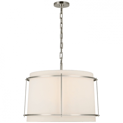 Visual Comfort & Co. Signature Collection Callaway Large Hanging Shade, 3-Light, Polished Nickel, 19.25"H (S 5687PN-L/FA CX42K)