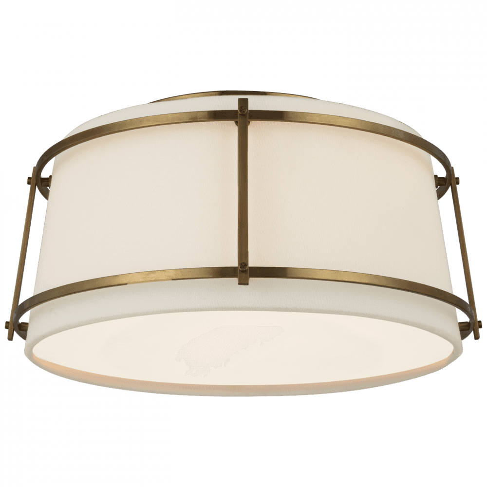 Visual Comfort Signature Callaway Small Flush Mount Hand-Rubbed Antique Brass