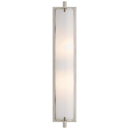 Visual Comfort & Co. Signature Collection Calliope Bathroom Wall Sconce, 2-Light, Polished Nickel, White Glass, 20.5"H (TOB 2185PN-WG 2CVH1)