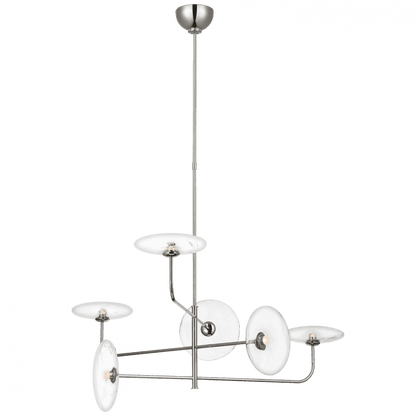 Visual Comfort Signature Calvino Large Arched Chandelier Polished Nickel