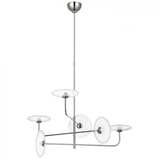 Visual Comfort Signature Calvino Large Arched Chandelier Polished Nickel