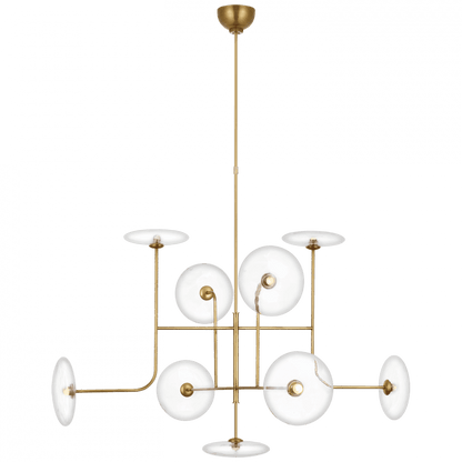 Visual Comfort Signature Calvino X-Large Arched Chandelier Hand-Rubbed Antique Brass