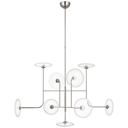 Visual Comfort Signature Calvino X-Large Arched Chandelier Polished Nickel
