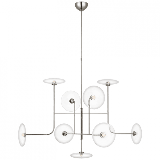 Visual Comfort Signature Calvino X-Large Arched Chandelier Polished Nickel