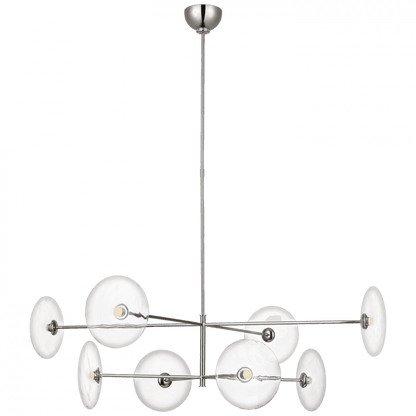 Visual Comfort Signature Calvino X-Large Radial Chandelier Polished Nickel