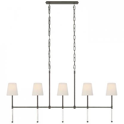 Visual Comfort Signature Camille Medium Linear Chandelier Bronze
