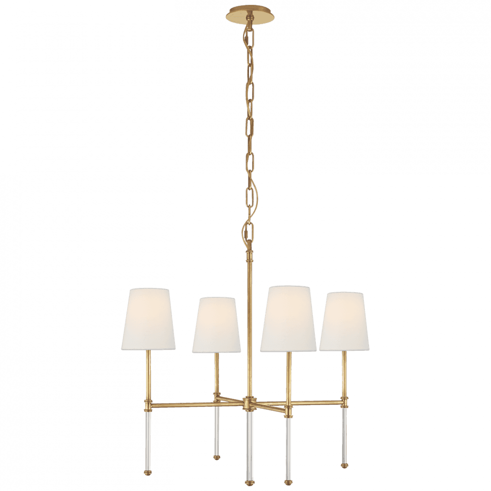 Visual Comfort Signature Camille Small Chandelier Hand-Rubbed Antique Brass