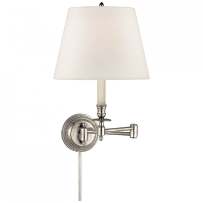 Visual Comfort Signature Candlestick Swing Arm Wall Lamp Antique Nickel