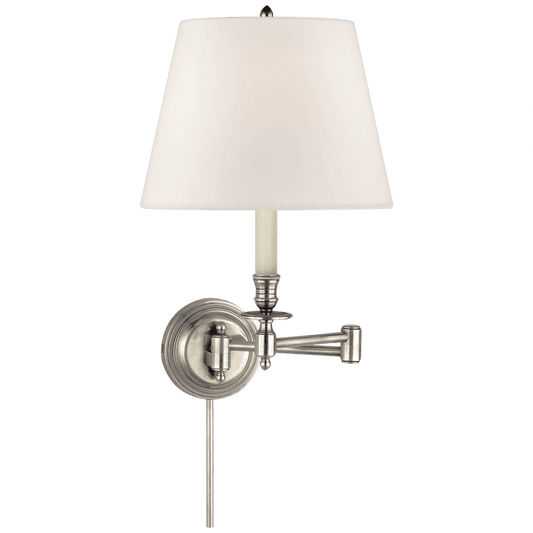 Visual Comfort Signature Candlestick Swing Arm Wall Lamp Antique Nickel