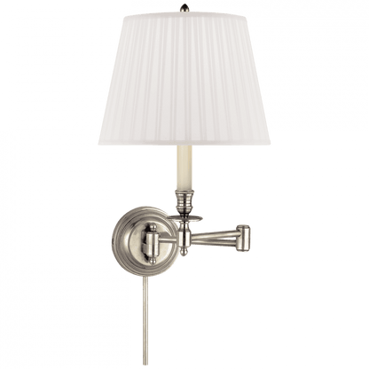 Visual Comfort Signature Candlestick Swing Arm Wall Lamp Antique Nickel
