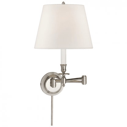 Visual Comfort Signature Candlestick Swing Arm Wall Sconce With Plug Bronze
