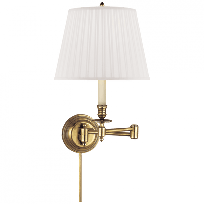 Visual Comfort Signature Candlestick Swing Arm Wall Lamp Bronze