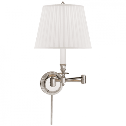 Visual Comfort Signature Candlestick Swing Arm Wall Lamp Hand-Rubbed Antique Brass