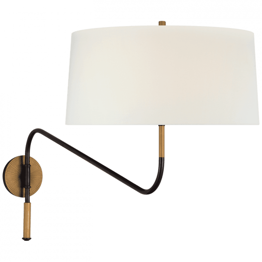 Visual Comfort Signature Canto Grande Swinging Wall Light Bronze and Brass