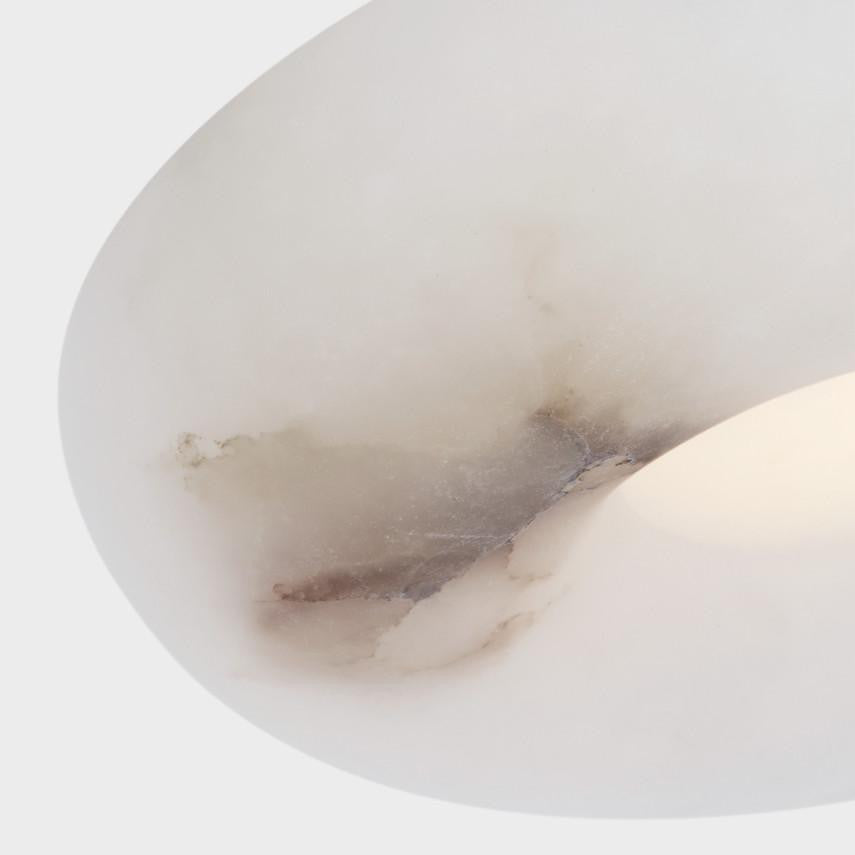 Visual Comfort Signature Cappello 12 Alabaster and Antique-Burnished Brass