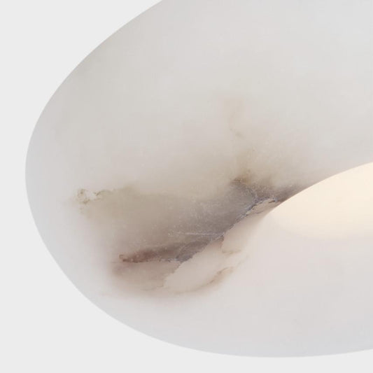 Visual Comfort Signature Cappello 12 Alabaster and Antique-Burnished Brass