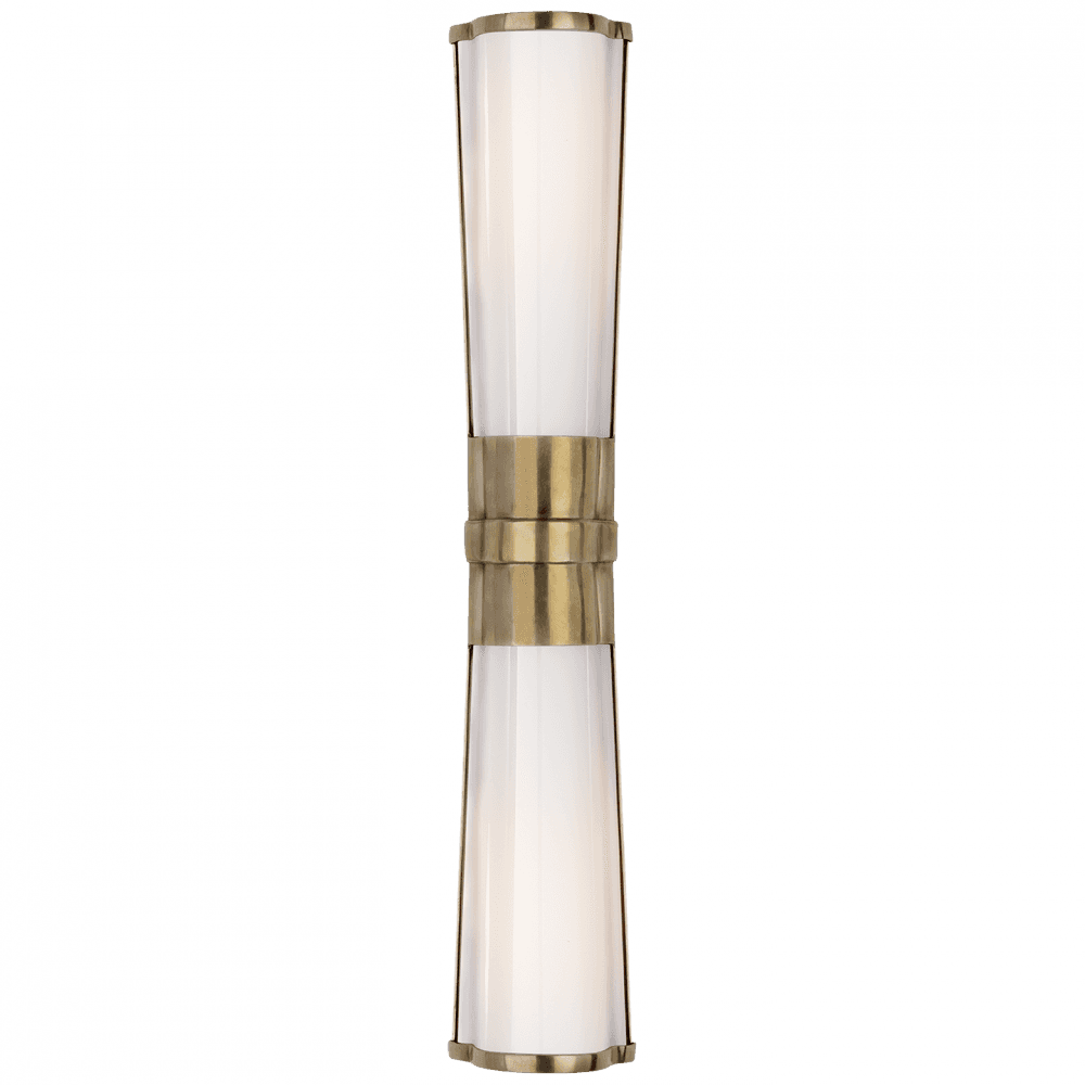 Visual Comfort Signature Carew Bathroom Wall Sconce Antique-Burnished Brass