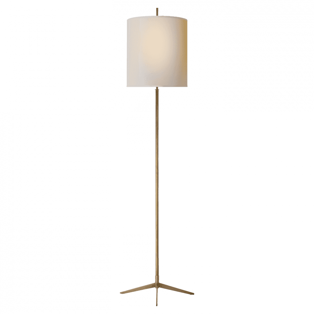 Visual Comfort Signature Caron Floor Lamp Hand-Rubbed Antique Brass
