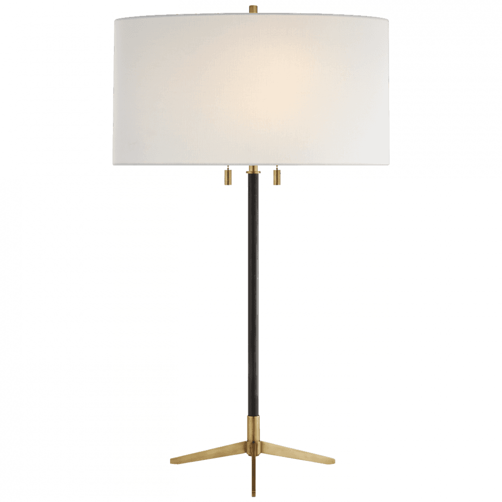 Visual Comfort Signature Caron Table Lamp Bronze with Antique Brass