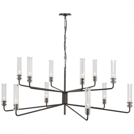 Visual Comfort Signature Casoria Grande Two Tier Chandelier Bronze