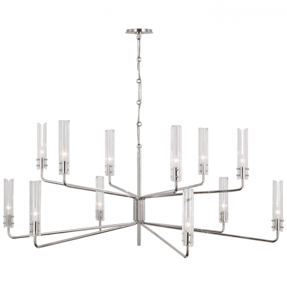 Visual Comfort Signature Casoria Grande Two Tier Chandelier Polished Nickel