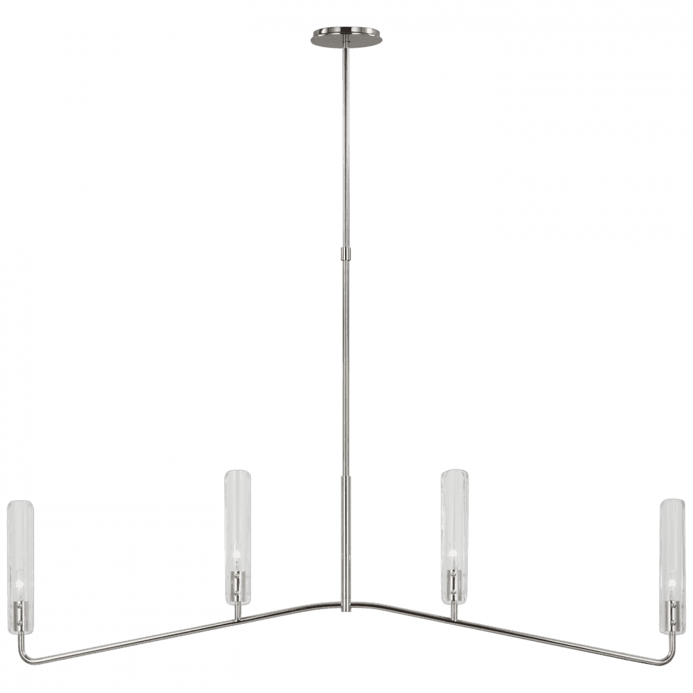 Visual Comfort & Co. Signature Collection Casoria Large Linear Chandelier - Polished Nickel
