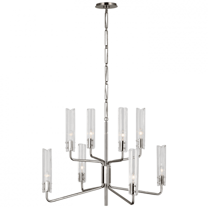 Visual Comfort Signature Casoria Medium Two-Tier Chandelier Polished Nickel