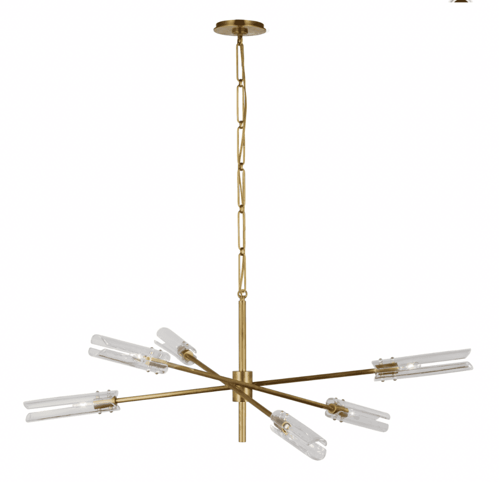 Visual Comfort Signature Casoria X-Large Radial Chandelier Hand-Rubbed Antique Brass