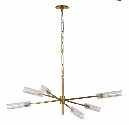 Visual Comfort Signature Casoria X-Large Radial Chandelier Hand-Rubbed Antique Brass
