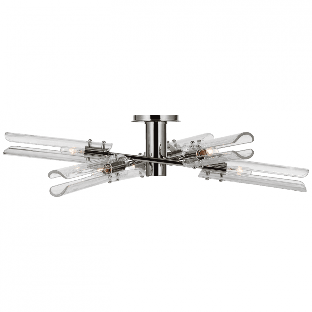 Visual Comfort Signature Casoria XL Radial Flush Mount Polished Nickel