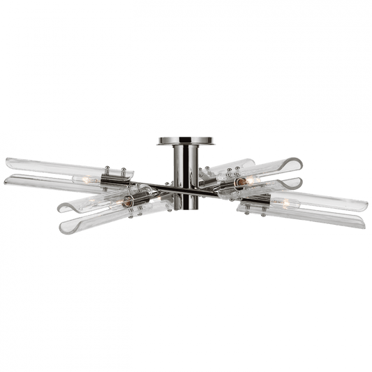 Visual Comfort Signature Casoria XL Radial Flush Mount Polished Nickel