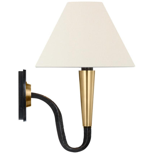 Visual Comfort & Co. Signature Collection Cavalli 13" J-Arm Sconce, Visual Comfort & Co. Signature Collection TOB 2291AI/HAB-L DDF8W