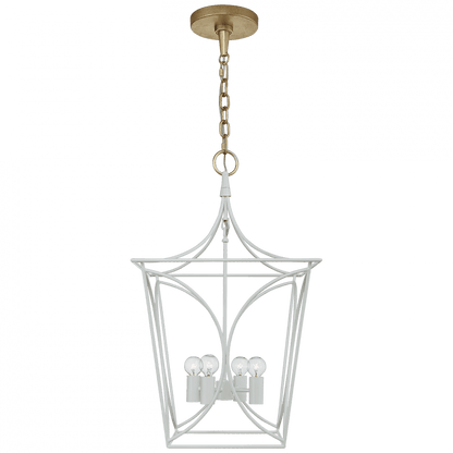 Visual Comfort Signature Cavanagh Lantern Pendant French Navy and Polished Nickel