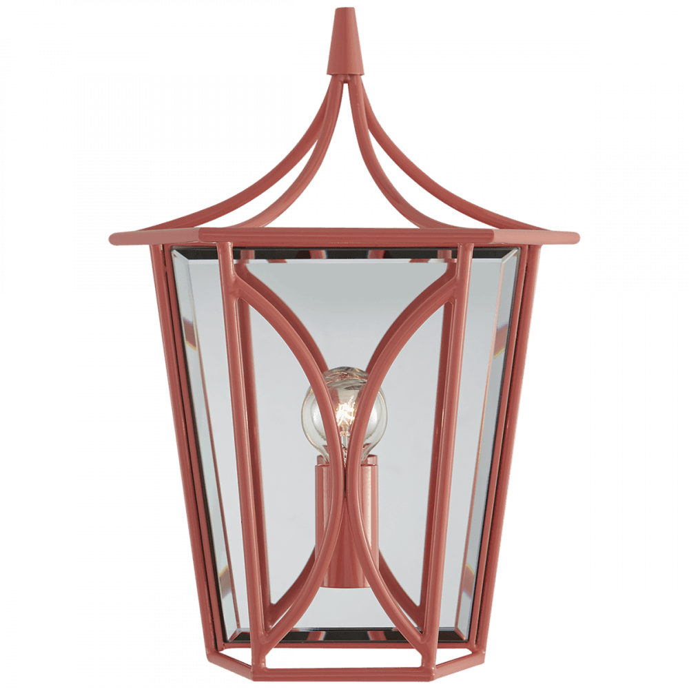 Visual Comfort Signature Cavanagh Lantern Wall Sconce Coral