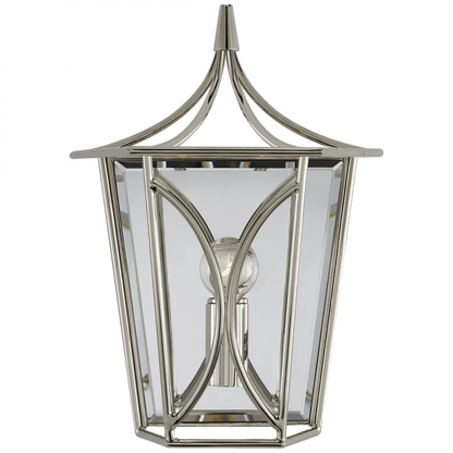 Visual Comfort & Co. Signature Collection Cavanagh Lantern Wall Sconce, 1-Light, Polished Nickel, 12"H (KS 2144PN C_UJ4)