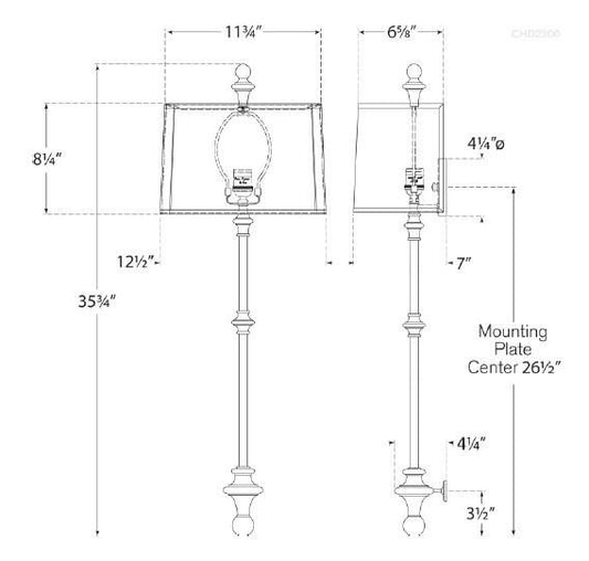 Visual Comfort Signature Cawdor Wall Light Antique-Burnished Brass