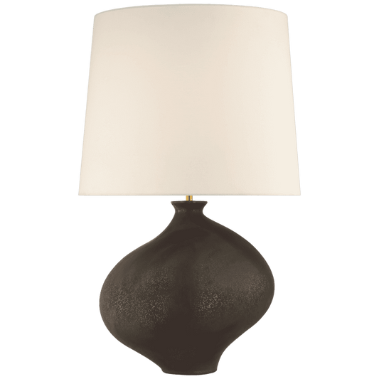 Visual Comfort Signature Celia Large Right Table Lamp Stained Black Metallic