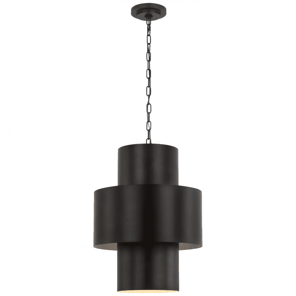Visual Comfort Signature Chalmette Layered Pendant Aged Iron