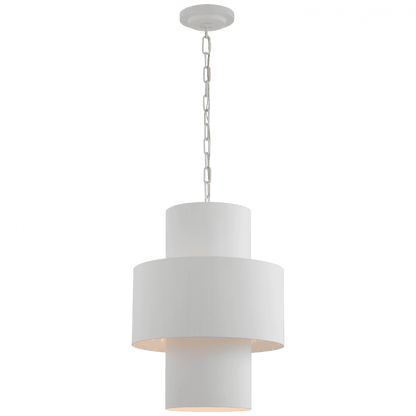 Visual Comfort Signature Chalmette Layered Pendant Plaster White