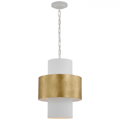 Visual Comfort Signature Chalmette Pendant Plaster White and Gild