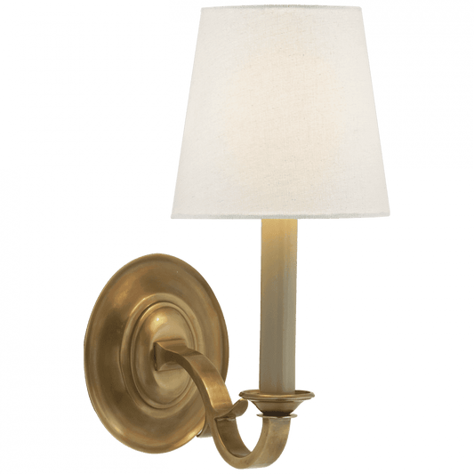 Visual Comfort Signature Channing Single Sconce Hand-Rubbed Antique Brass
