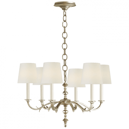 Visual Comfort Signature Channing Small Chandelier Burnished Silver Leaf