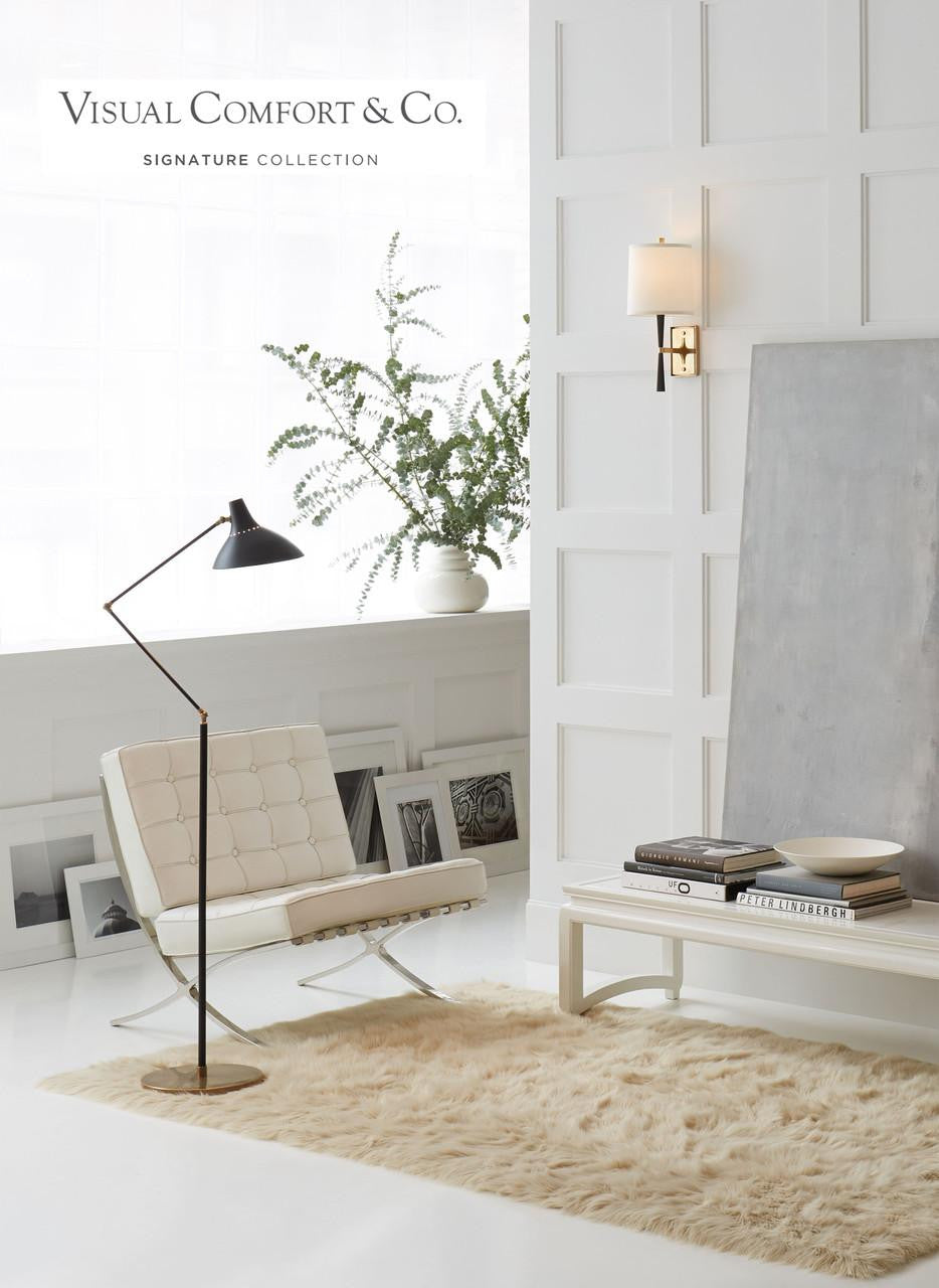 Visual Comfort & Co. Signature Collection Charlton Floor Lamp, 1-Light, Black, Brass, 63"H (ARN 1006BLK 2K2Q9)