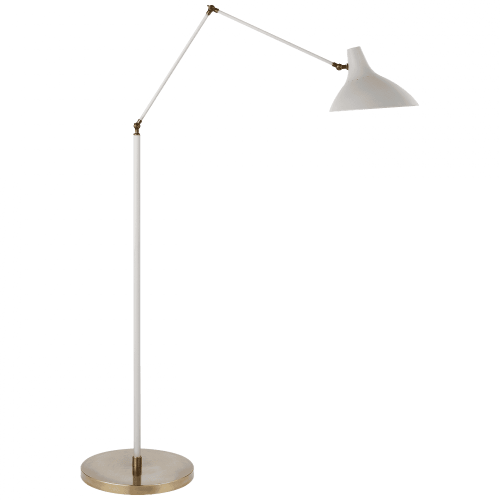 Visual Comfort & Co. Signature Collection Charlton Floor Lamp, 1-Light, Plaster White, 51"H (ARN 1006WHT 2K2QA)