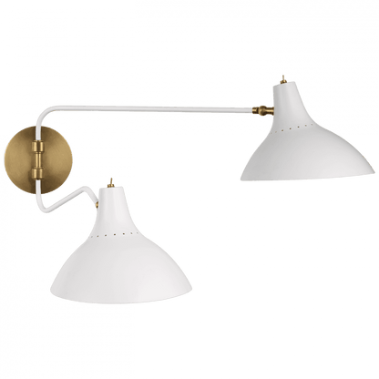 Visual Comfort Signature Charlton Medium Double Wall Light White
