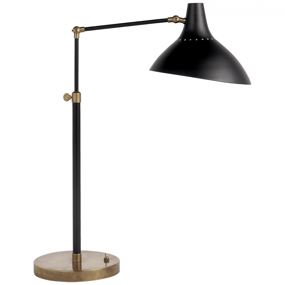 Visual Comfort Signature Charlton Table Lamp Black and Brass